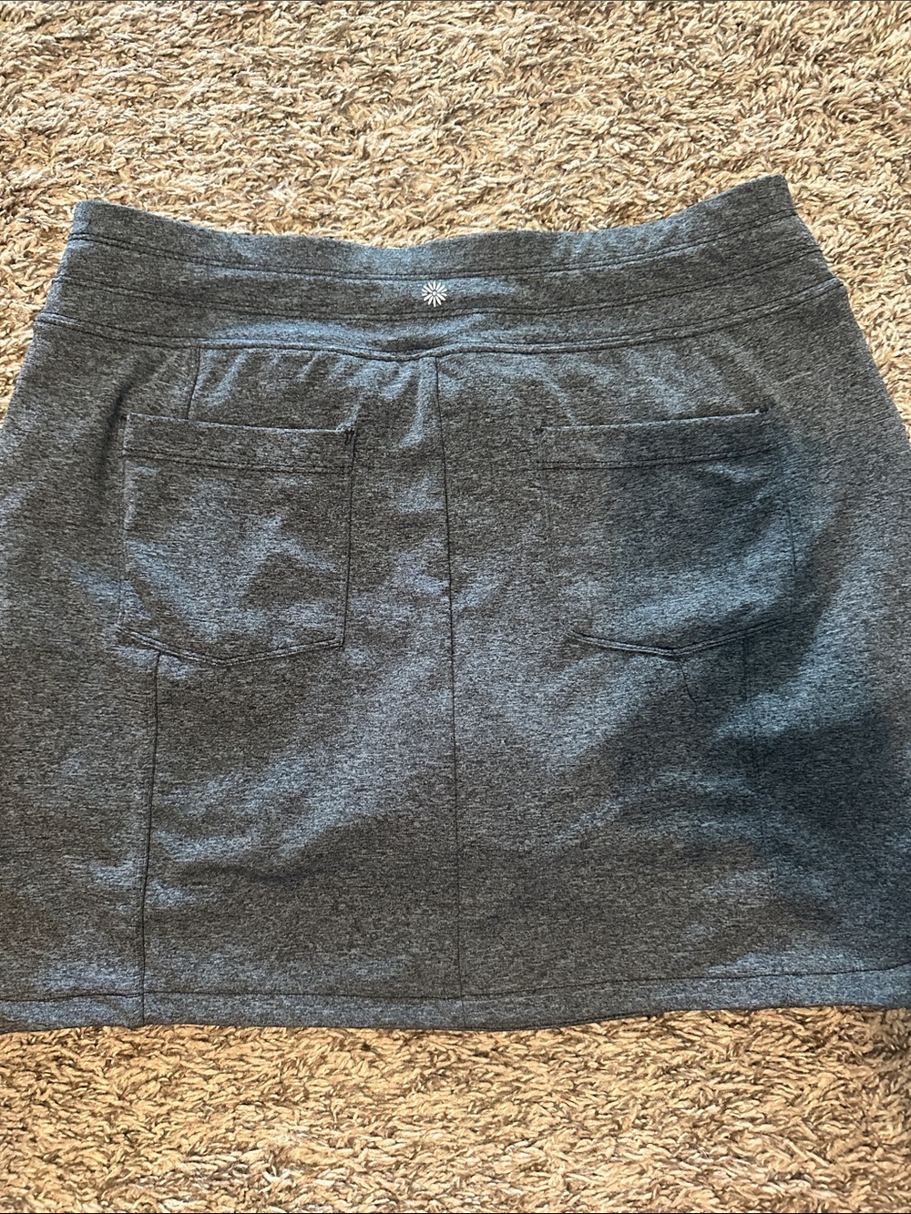 Tangerine Heather Grey Drawstring Mini Skort h - Picture 5 of 5
